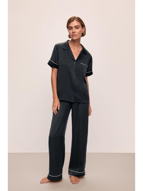 Inez Washable Silk Short Sleeve Pant PJ Set