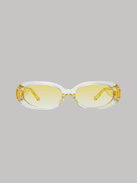 CARA OVAL SUNGLASSES IN YELLOW