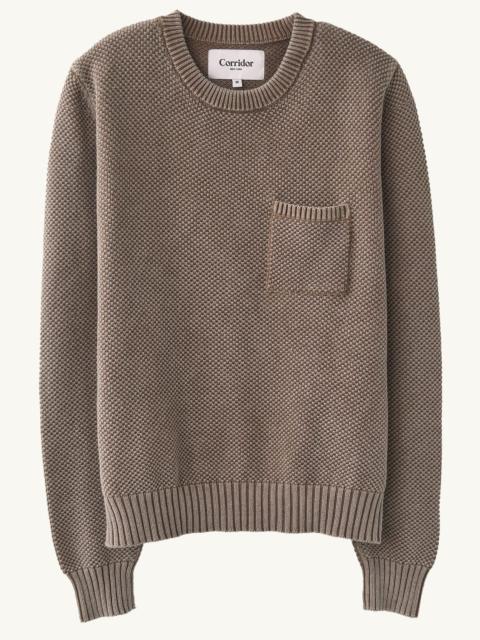 POCKET CREWNECK - BROWN