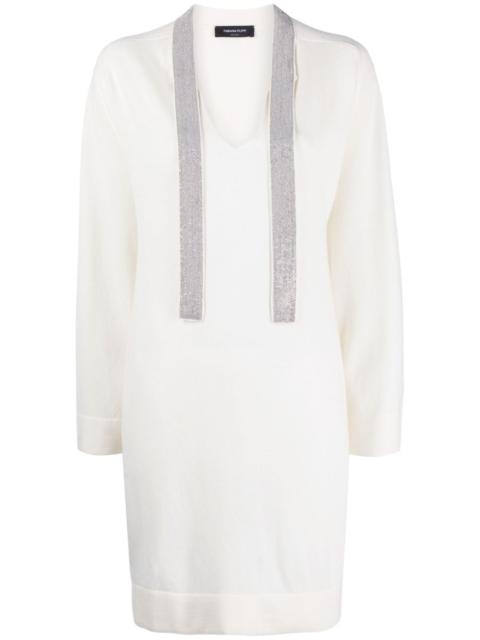 ball-chain embellished minidress