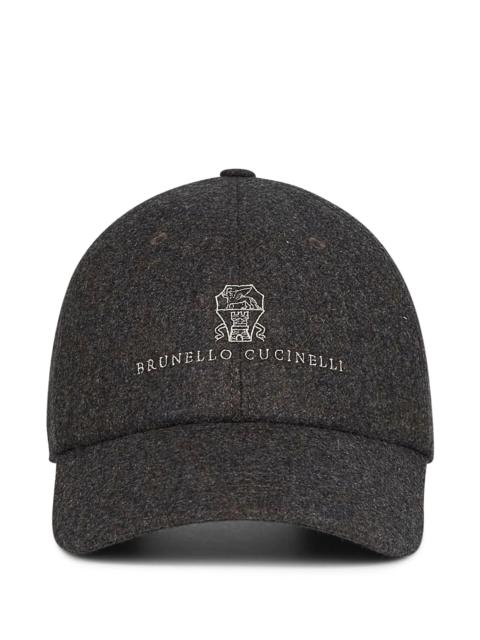 Brunello Cucinelli Embroidered-crest Curved-peak Cap