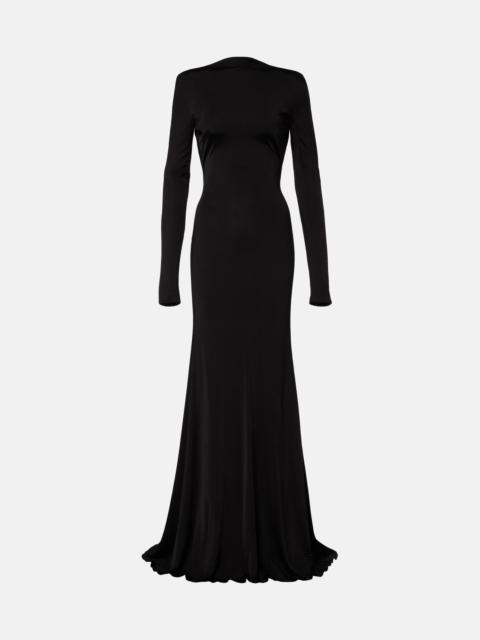 Gathered jersey gown