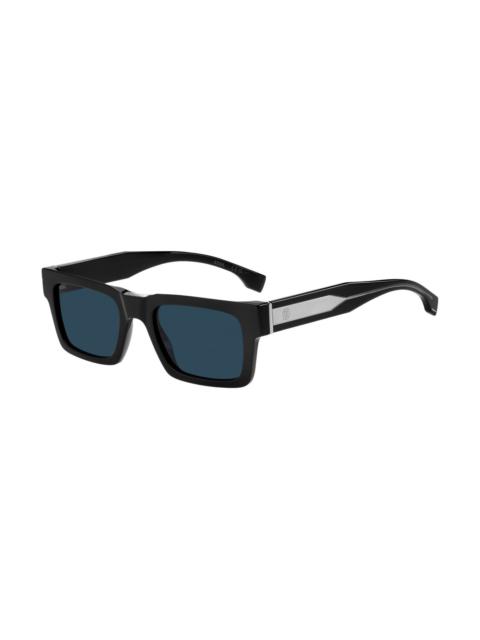 BLACK-ACETATE SUNGLASSES WITH DOUBLE B MONOGRAM