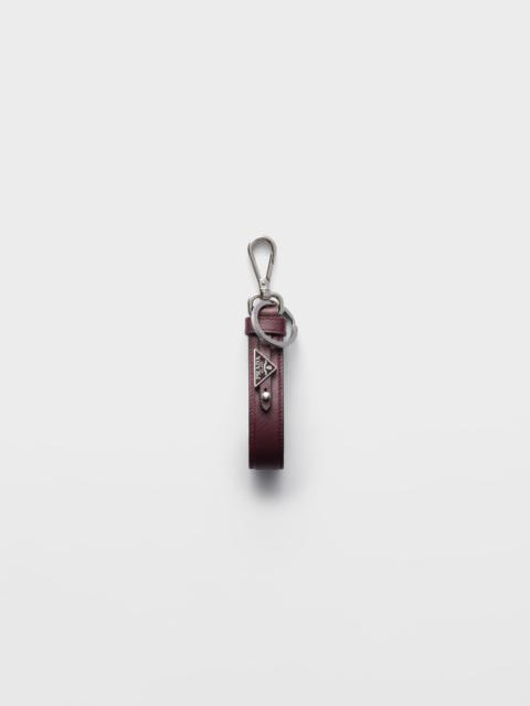 Saffiano leather keychain