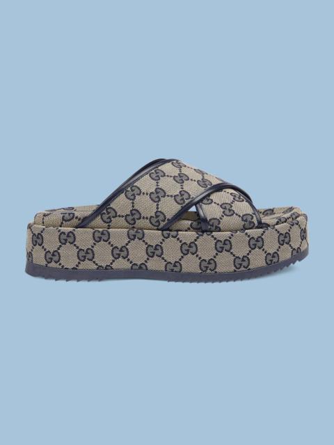 Women's GG platform slide sandal