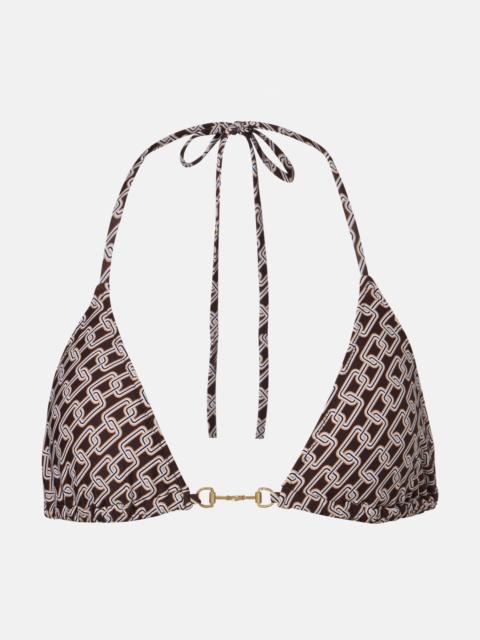 Menorca printed bikini top