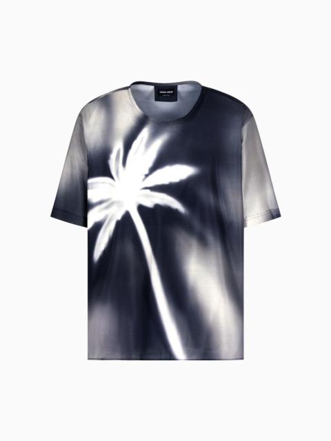 PRINTED SILK HABOTAI T-SHIRT SHIRT