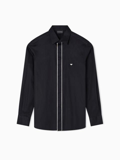 PIMA COTTON SHIRT WITH PIPING