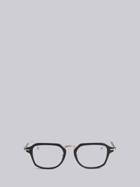 TB423 - Navy And White Gold Clubmaster Glasses