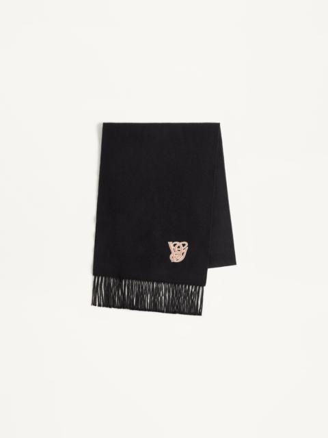 VALENTINO GARAVANI EMBROIDERED WOOL AND CASHMERE SCARF