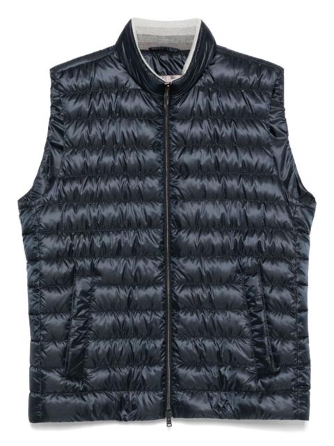 quilted zip-front gilet