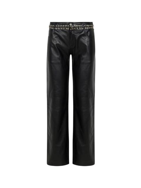 JOSEPHINA PANT - BLACK LEATHER