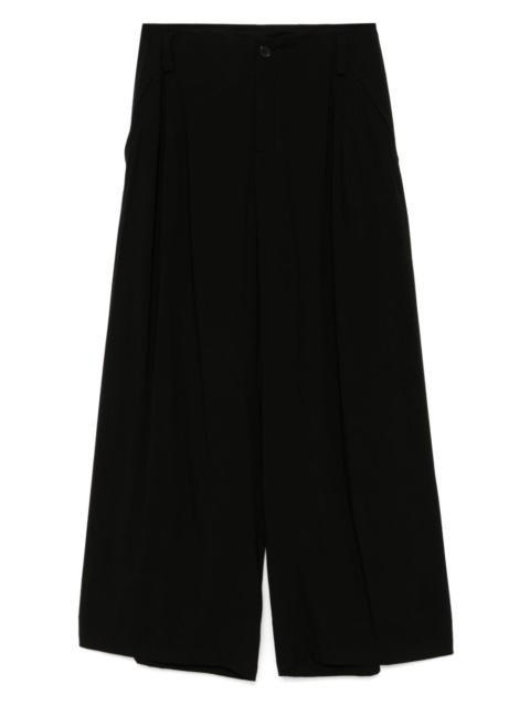 tucked wide-leg trousers
