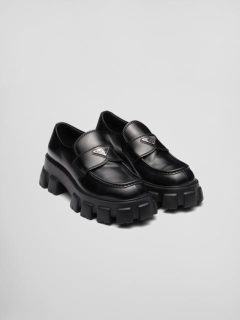 Monolith brushed leather loafers
