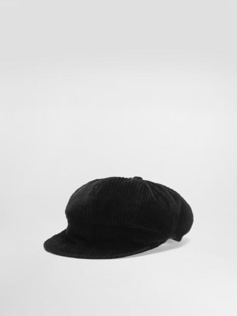 Velvet flat cap