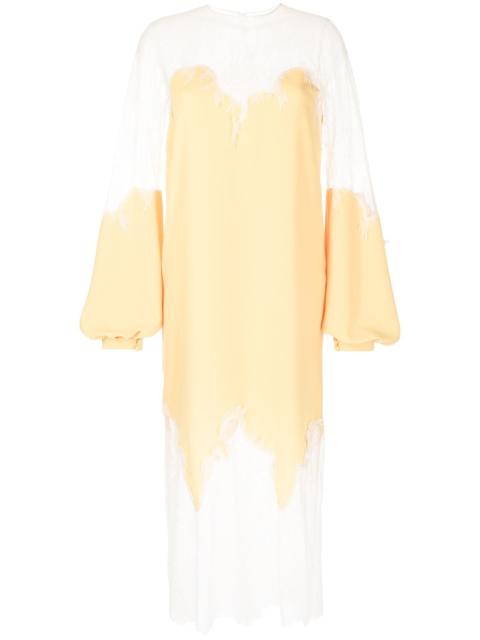 panelled sheer dress