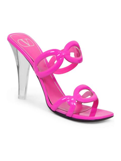 GARAVANI CHAIN HEEL | PINK/TRANSPARENT