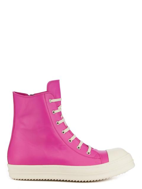 Pink Leather High Sneakers