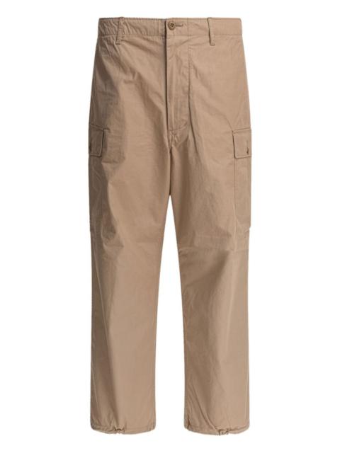 button-fastening cargo trousers
