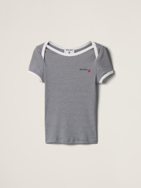 Petit Bateau X Miu Miu ribbed jersey t-shirt
