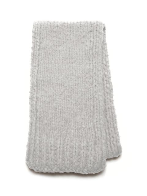 Pyke Knit Scarf in Heather Grey Welfat Cashmere