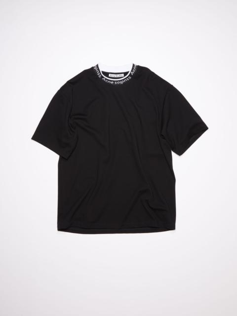 Logo rib t-shirt - Black