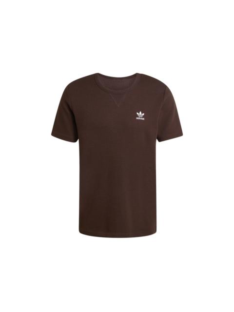 adidas Trefoil Essentials Waffle T-Shirt Aurora Coffee