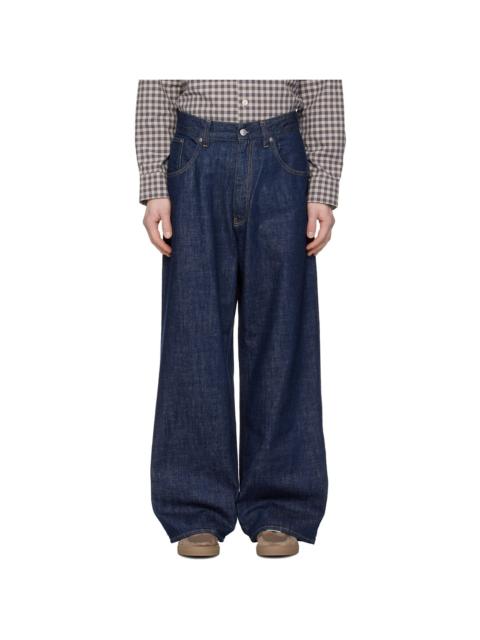 Navy Super Wide Jeans