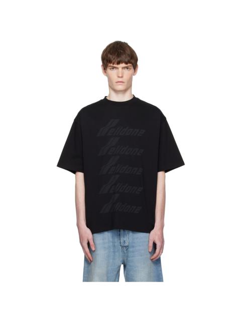 Black 'WELLDONE' Front Logo T-shirt