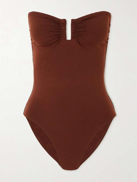 Les Essentiels Cassiopée bandeau swimsuit Chocolate