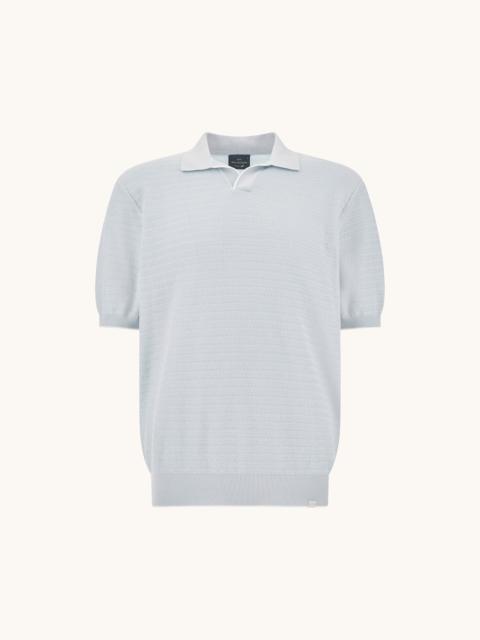 OPEN‑COLLAR POLO IN PIUMA COTTON