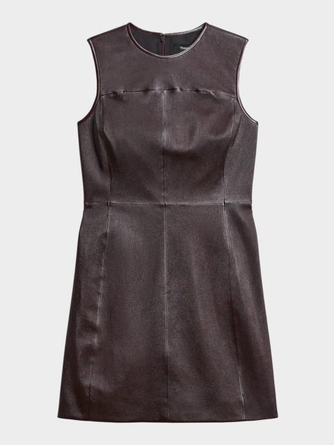 Sleeveless Nappa Leather Mini Dress
