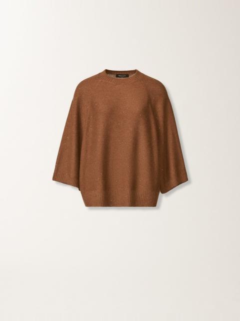 Wool and silk cape with sequins