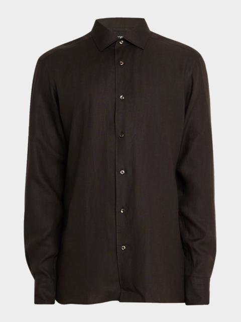 Men's Oasi Lino Classic Fit Button-Down Shirt