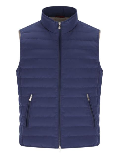 quilted high-collar gilet