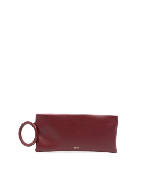Aura ring leather clutch