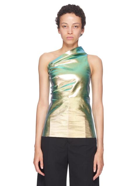 Athena metallic one-shoulder dress