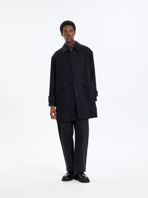 Humbie Chalkstripe Wool Coat