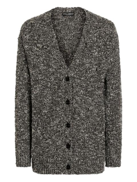 marl-knit cardigan