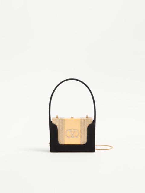 VALENTINO GARAVANI MINAUMORPHE MINAUDIÈRE IN METAL WITH SWAROVSKI® CRYSTALS AND SATIN CASE