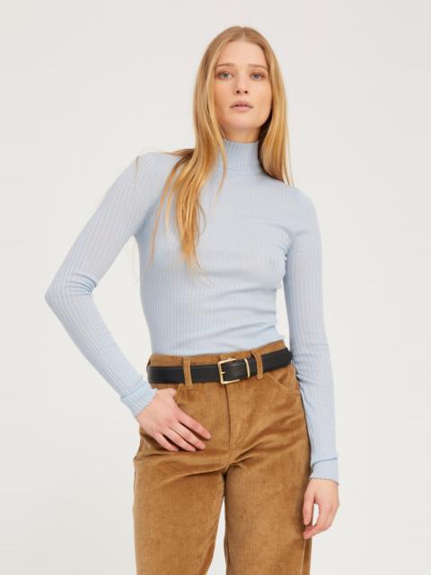 BABY BLUE CASHMERE MOCK NECK