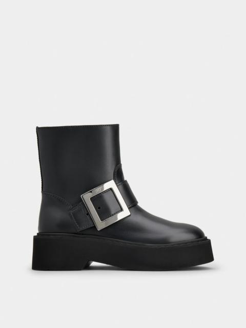 Viv' Rangers Biker Booties in leather