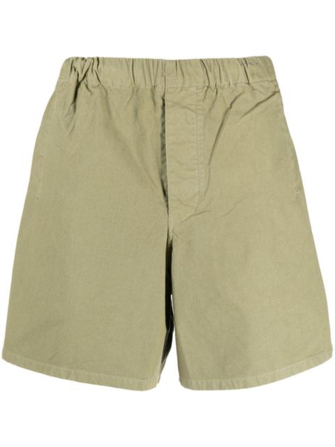 elasticated-waist cotton bermuda shorts