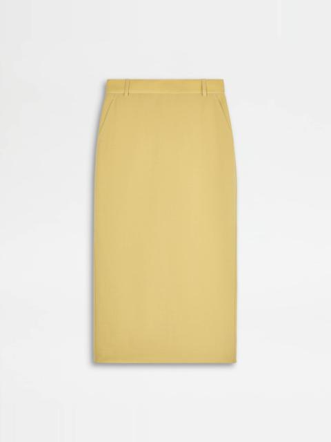MIDI SKIRT IN WOOL - YELLOW