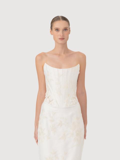 SUTTON EMBROIDERED CORSET TOP