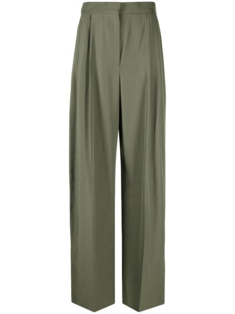 high-waisted tailored trousers