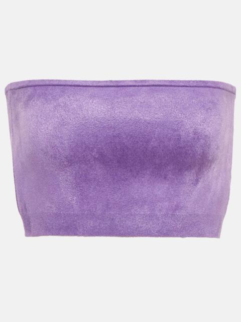 Velvet bandeau top