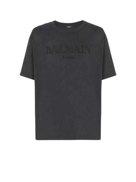 Loose T-shirt with vintage Balmain embroidery