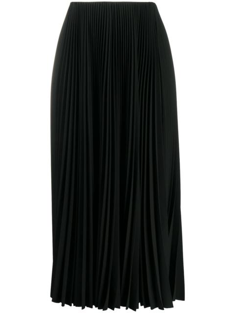 pleated midi skirt