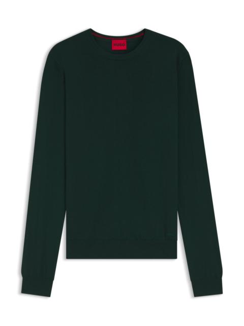 VIRGIN-WOOL SWEATER WITH EMBROIDERED LOGO